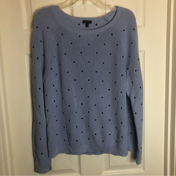 Talbots Crew Neck Pullover Polka Dot Sweater  Size XL - Picture 1 of 7